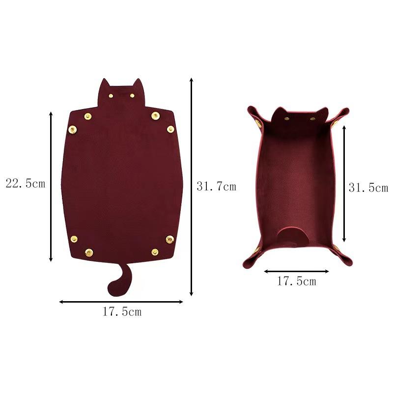 

1 шт. Прямоугольный поднос для хранения, складной поднос для игральных костей из искусственной кожи и бархата, настольные игры, кошелек для ключей, органайзер для монет, поднос для сервировки разных вещей