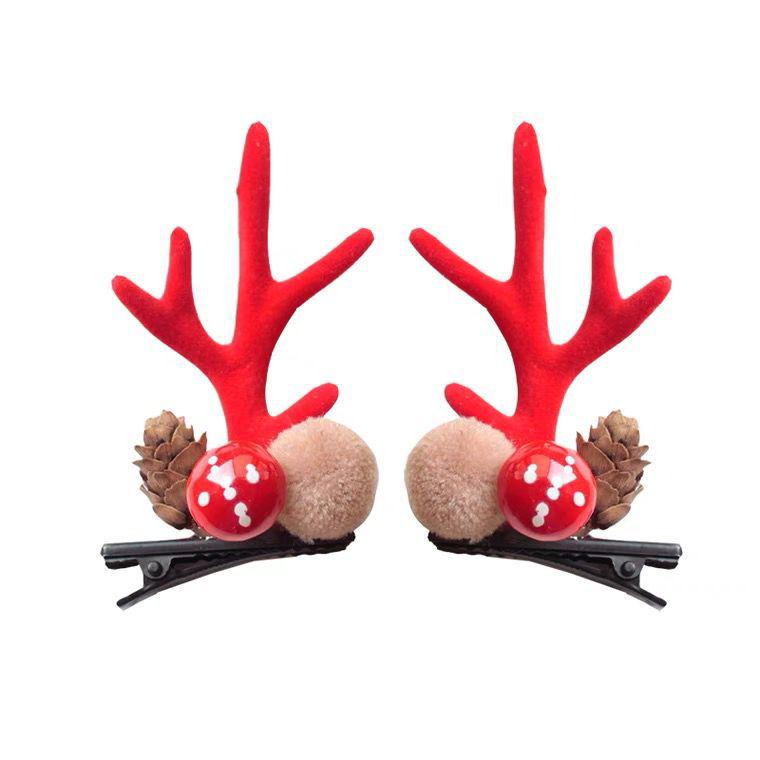 Barrette Serre-tête Bois de Faon Style Mori - Accessoire de Cheveux de Noël Mignon d'Inspiration Féerique pour Femmes
