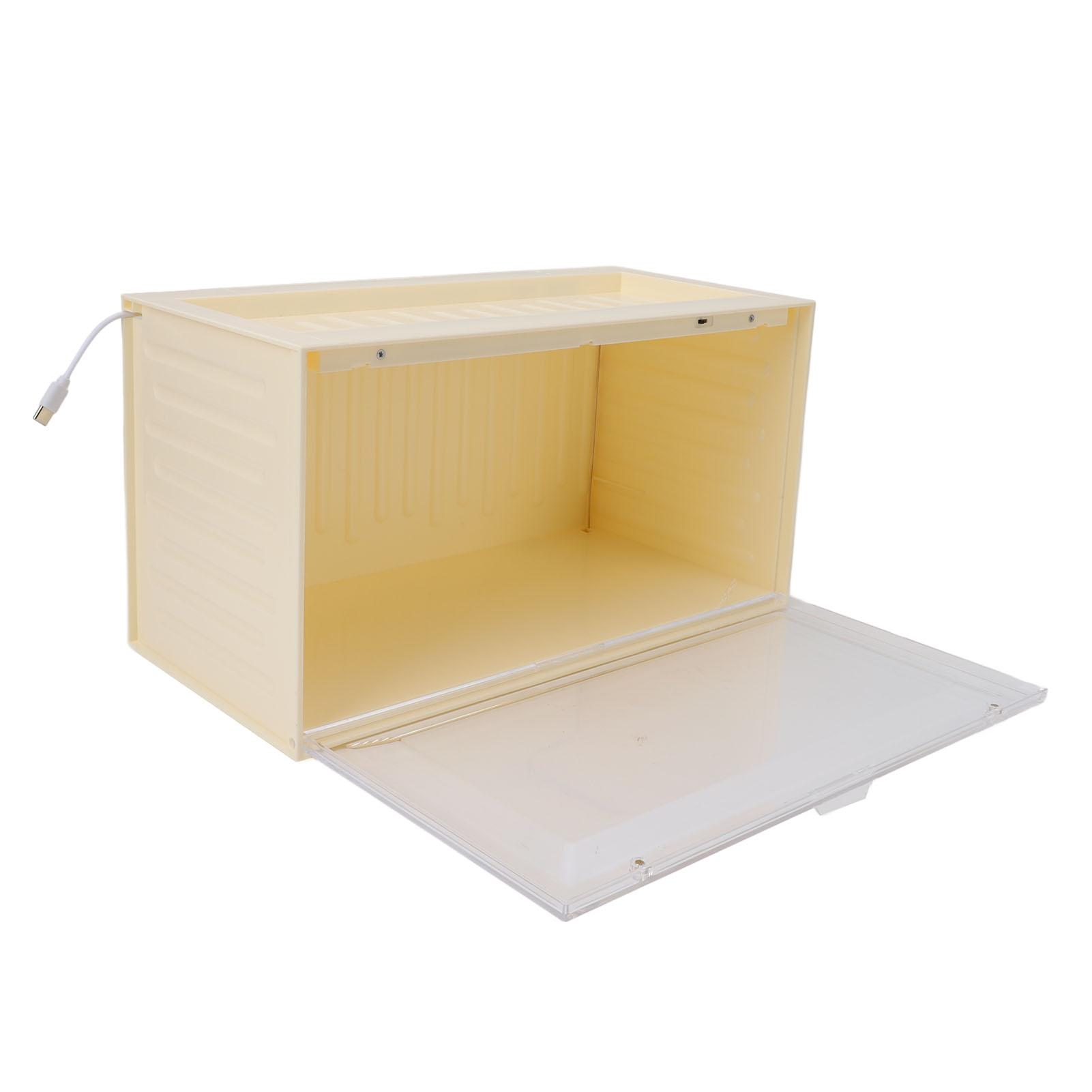 

Display Case with Light Sensing Constant On Function 2 Tier Display Box Showcase for Collectibles Action s