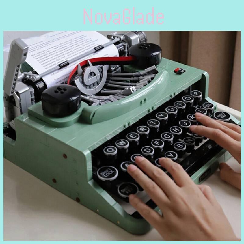 Retro Typewriter Building Block Set For Creative Play And Nostalgic Fun For Ages 7 To 14