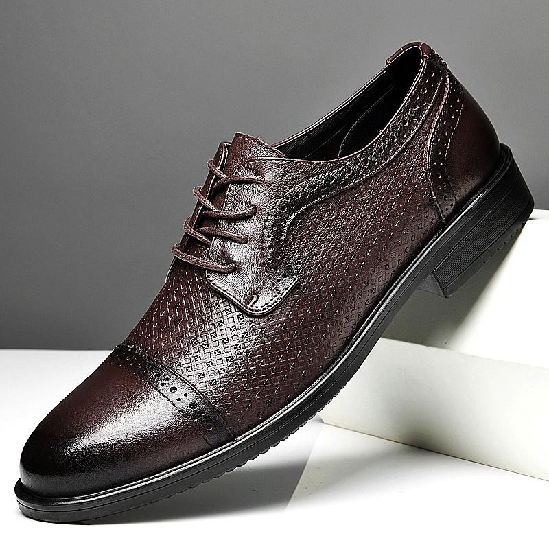 2024 Brand New Men's Genuine Leather Shoes Men's High End Formal Shoes Men's Business Shoes Versatile Men's Casual Shoes