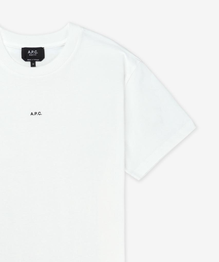 Apesse Micro Logo Boxy Fit Short Sleeve T-Shirt - White:Black / Cohbwf26387Tag