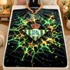 Flannel BlanketReal Betis Football Warm Soft Throw Blanket for Indoor Sofa Bed Living Room Use