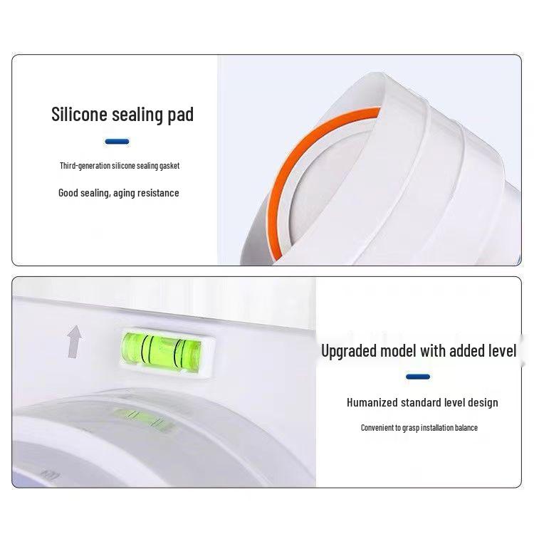 80 CFM Bathroom Exhaust Fan with Backdraft Damper, Toilet Pipe Check Valve, Connects to 75/110 PVC, Anti-Odor