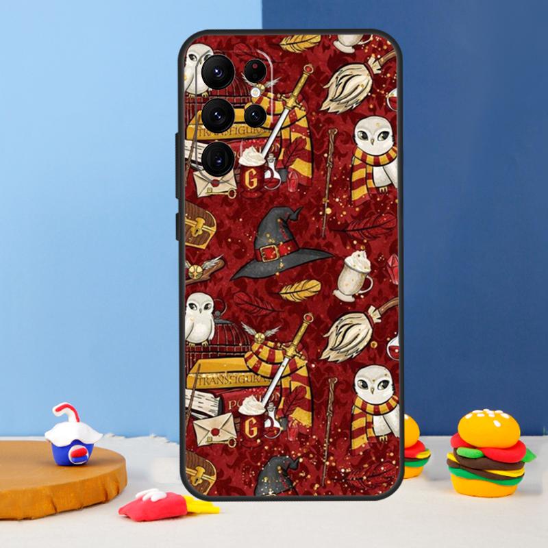 Cartoon Owl Collage Phone Case For Samsung Galaxy S24 S25 Ultra S9 S10 S20 S22 S21 S23 Plus S24 FE Cover Coque