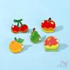 5Pcs/Set Shining Fruits Brooches - Doodle Enamel Backpack Button Pins Badges