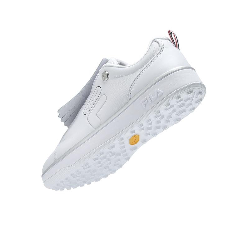 FILA Performance Simple Solid Color Versatile Slip-On Durable Low-Top Golf Shoes Women sneaker White A12W431703FWN