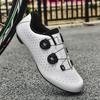 Road Cycling Shoes With Stiff Sole Nylon Carbon Fiber Clipless Or Flat Pedal Compatible Unisex Lightweight Breathable Bike
