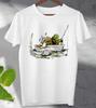 Frog and Toad Fishing Fish Sailing Gay Dad T Shirt Unisex Men's Ladies Top