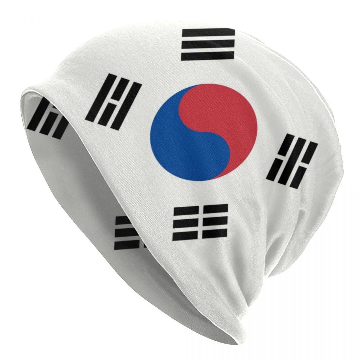 

South Korea Flag Bonnet Hats Street Knitting Hat For Unisex Women Winter Warm Skullies Beanies Caps Beanies Cap