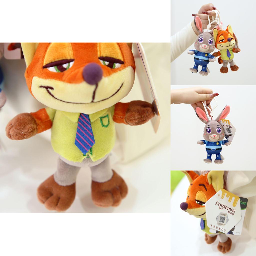 Zootopia Plush Keychain With Nick And Judy For Bag And Gift