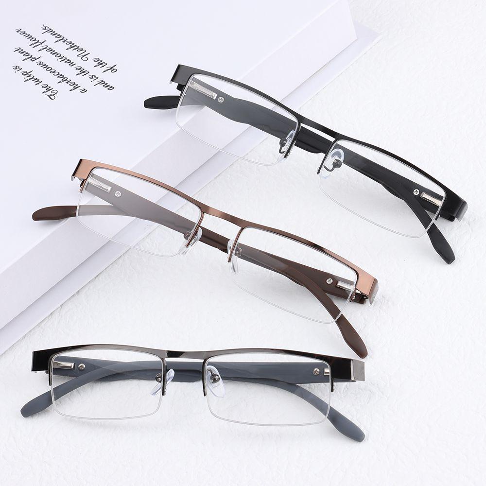 Fashion Half Frame Portable Eye Protection Computer Goggles Business Reading Glasses Anti-Blue Light Glasses Ultra Light Frame