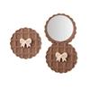 1PCS Waffle Shape Slide Double-Sided Makeup Mirror Portable Compact Pocket Hand Personalized Beauty Cosmetic Party Favor Mirror
