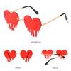 Accessories Holiday Party Steampunk UV400 Heart Rimless Sunglasses Sunglasses for Women Tears Shape