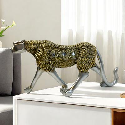 Resin Wax Leopard Home Living Room Office Model Room Decoration Craft Ornaments Creative Decoration