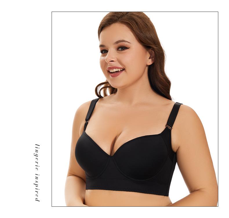 Plus Size Seamless Support Bra: Anti-Sag, 8-Row Adjustable, Shaping, Side Support for Women