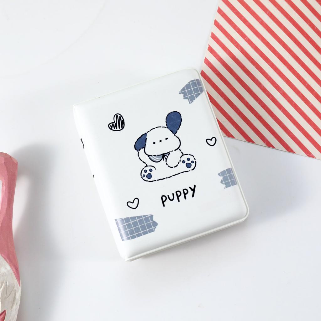 White Puppy Album Clear Pockets Holds 40 Mini Photos Instax Photo Album for Fuji Instax & Name Card 7s 8 25 50s Mini Photo Album