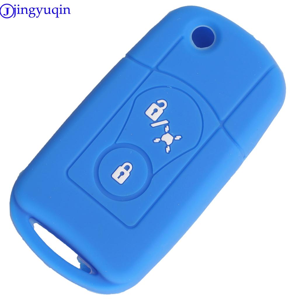 jingyuqin 2B Remote Car Key Silicone Cover Case For Ssangyong Actyon SUV Kyron Holder Stylingb Filding Key