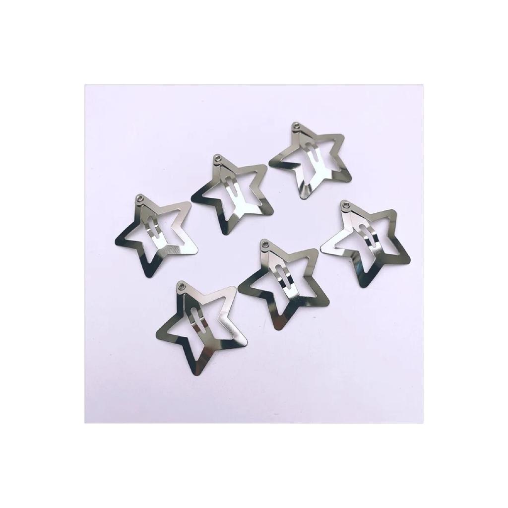 3cm Snap Buckle (star) Nickel Plated 5 Pieces