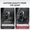 BWP1 Car Sticker Hot For BMW For BMW X1 X2 F48 F39 Carbon Black Car Gear Panel Cover Trim Gear Shifter Knob Boot Cover Auto Interior
