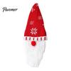 Xmas Elk Snowflake Striped Decor Christmas Gnome Wine Bottle Covers, Knitted Faceless Toppers, Santa Reindeer Holiday Table Dresser Elf Sleeves,