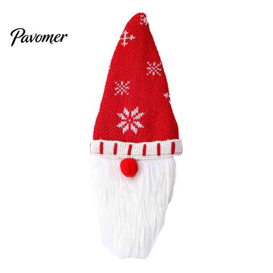 Xmas Elk Snowflake Striped Decor Christmas Gnome Wine Bottle Covers, Knitted Faceless Toppers, Santa Reindeer Holiday Table Dresser Elf Sleeves,