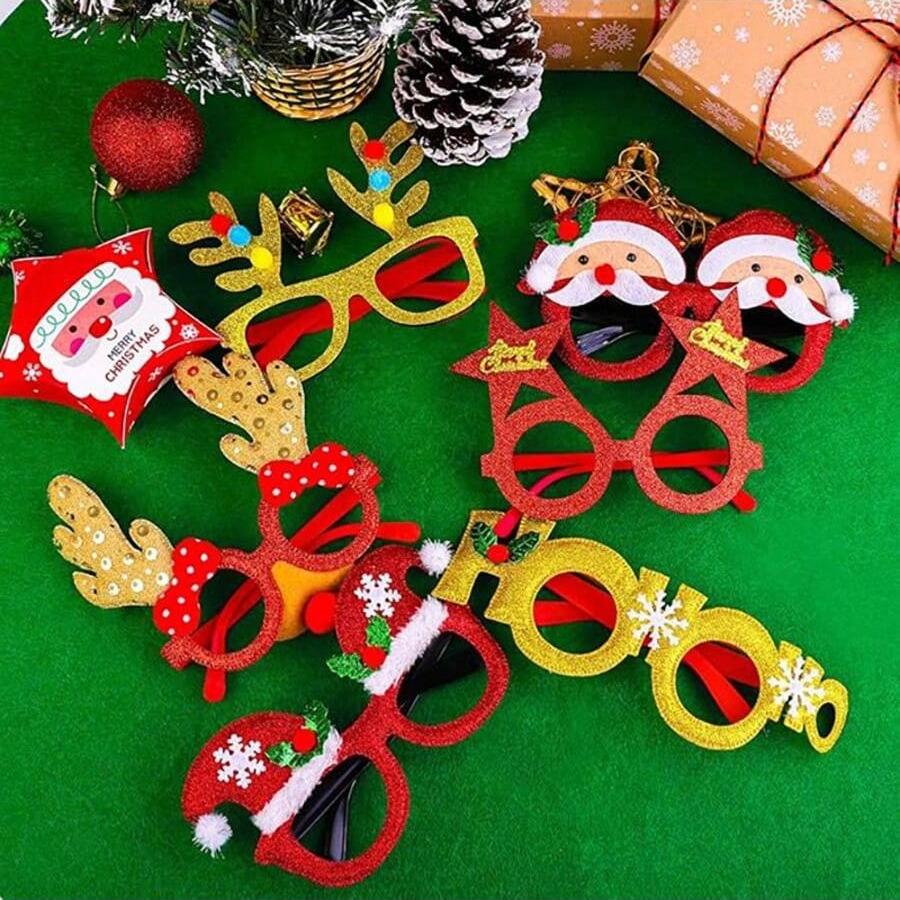 1pc-New Year Christmas Decoration Glasses Deer Ear Christmas Hat Children's Party Decoration Photos Props Christmas Supplies