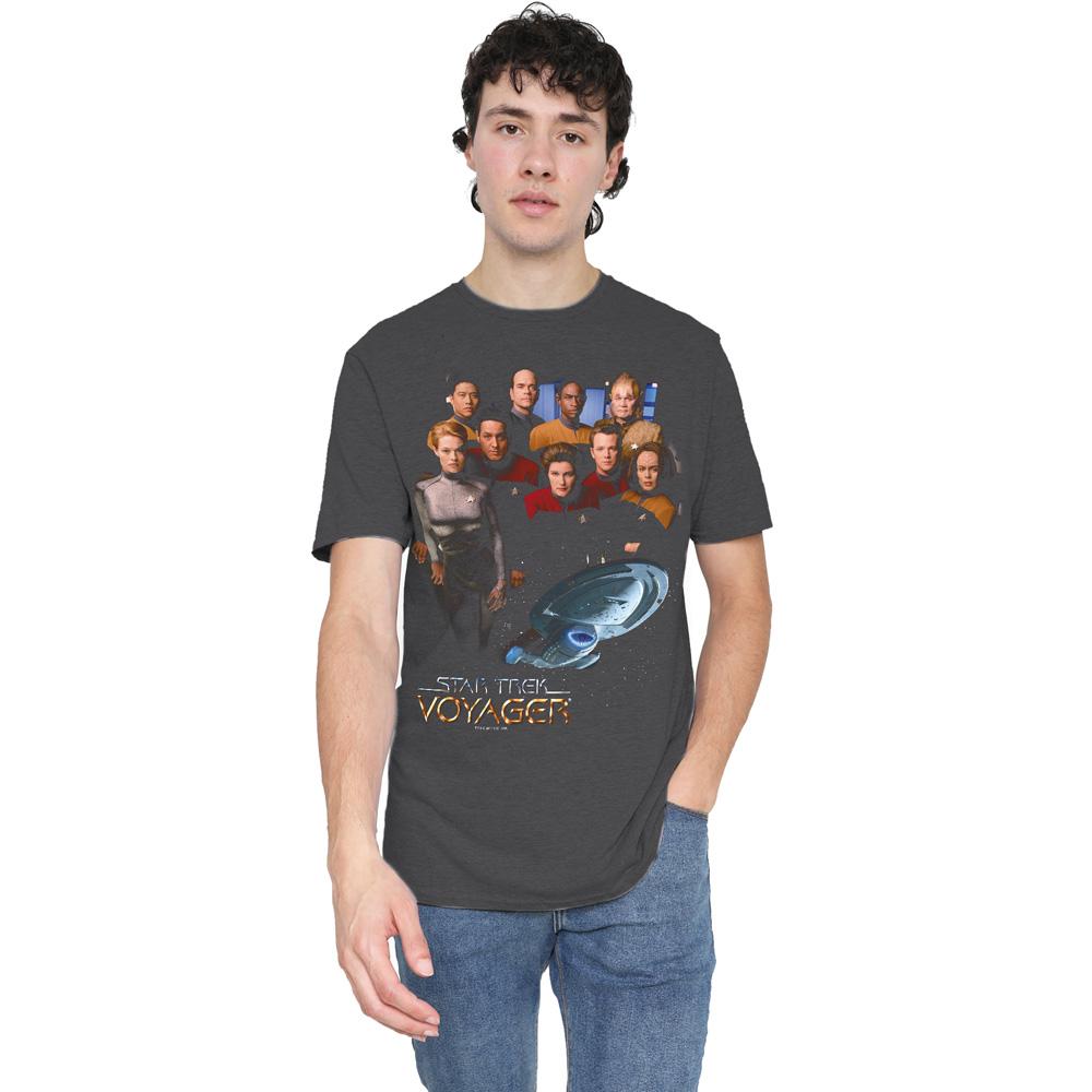 STAR TREK Unisex Adult Voyager Crew T-Shirt