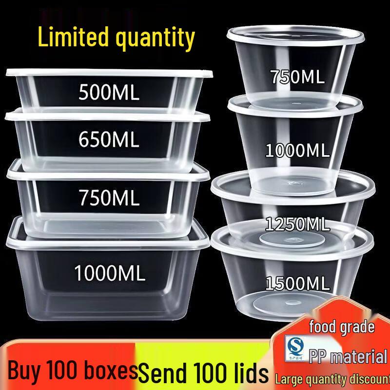 ZISIZ Disposable Round Food Containers