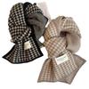 Korean Style Houndstooth Plaid Scarf - Versatile, Warm, Double-Sided for Autumn and Winter