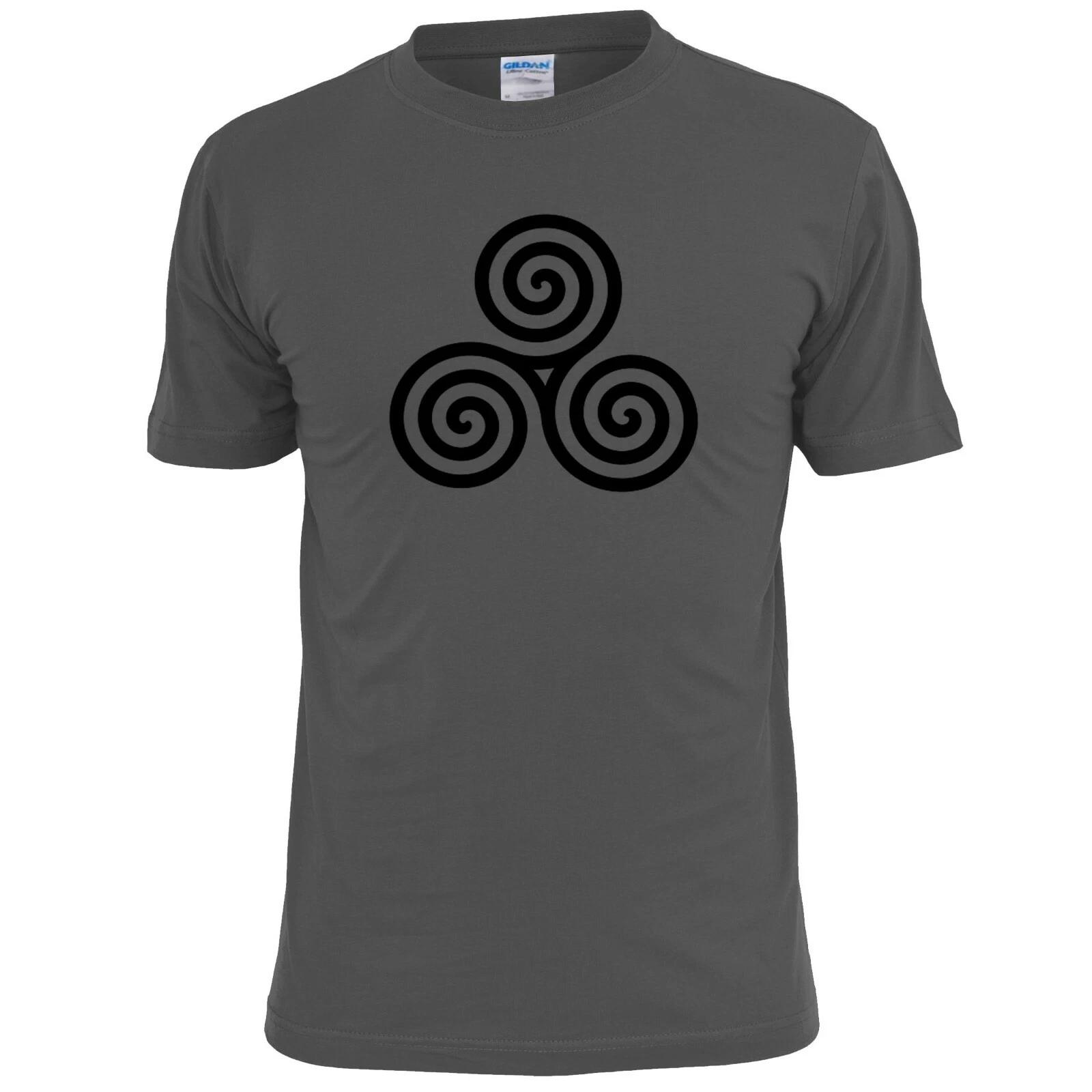 

Mens Triple Spirals Triskelion Tribal Symbol T shirt Tattoo Art Spirituality XL
