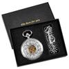 NEW PJX1720 Vintage Watch Hand Winding Mechanical Pocket Watch Luxury Design Half Hunter Pocket Clock Gifts for Men Women