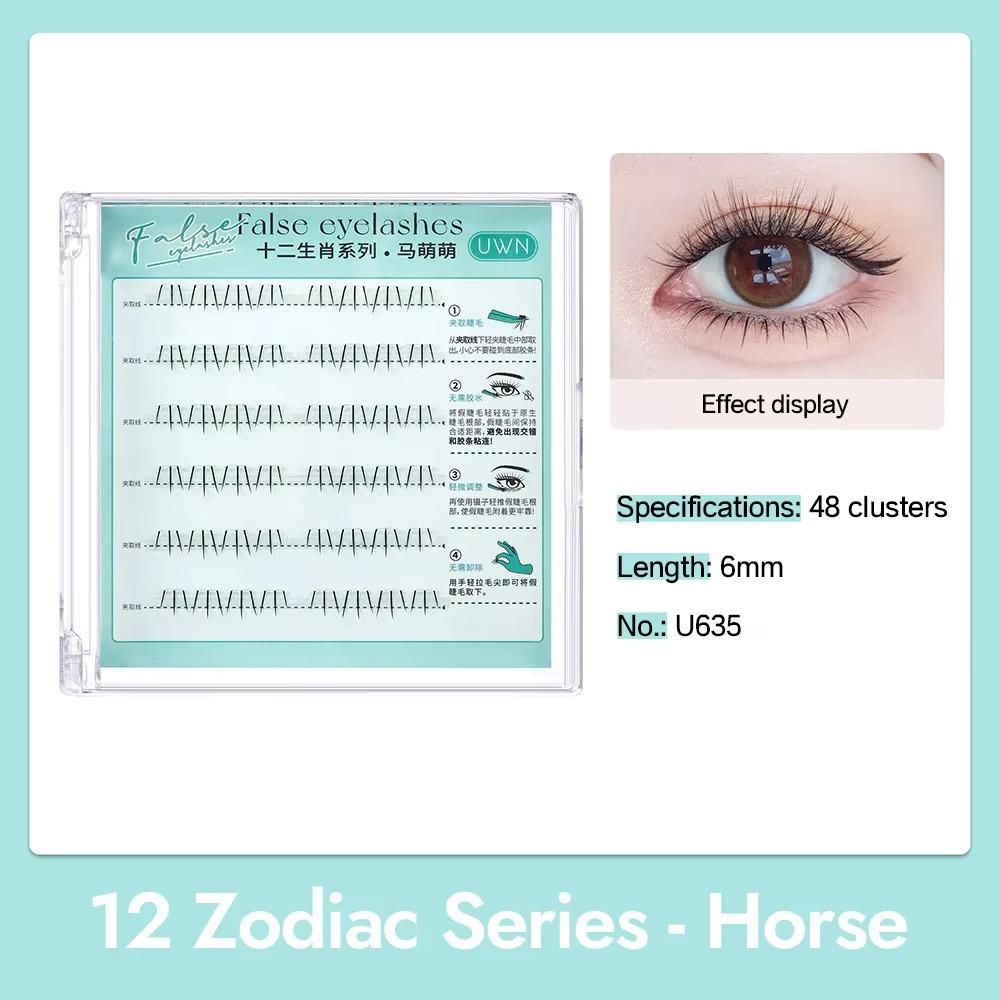 No Need Glue Self Adhesive Cluster Lashes Press On Segmented Eyelashes  Women's Beauty