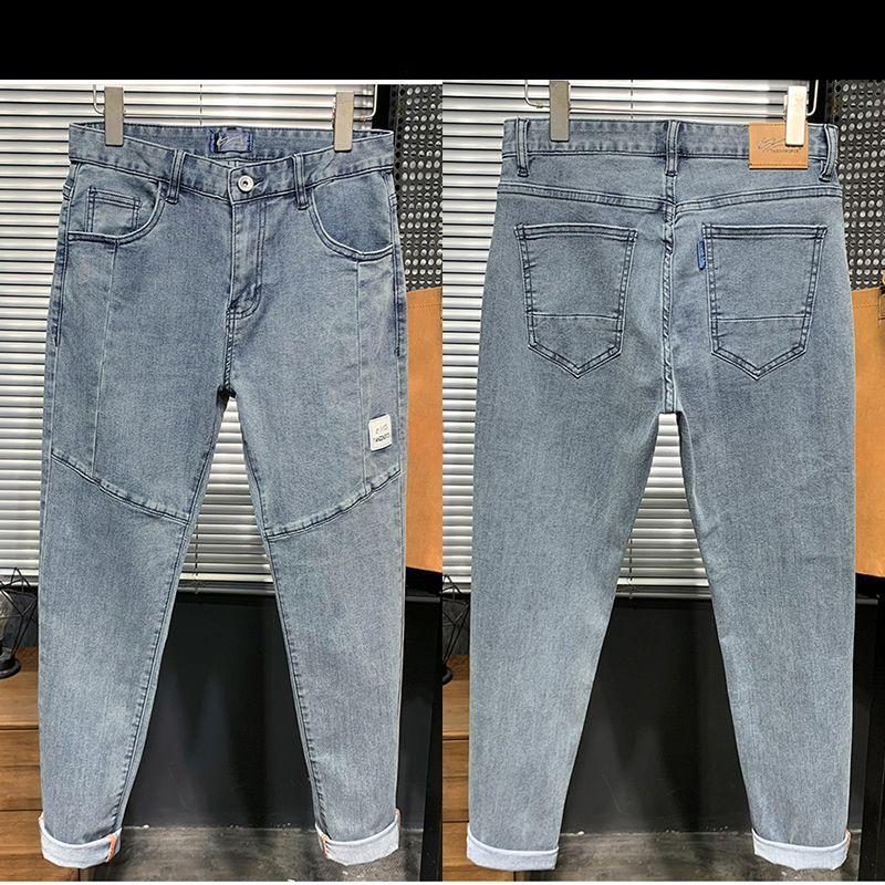 Frühling und Herbst Plus Size Harlan Stretch Jeans Herren Loose Washed Plus Fat Plus Lange Hosen