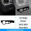 For Dodge Charger 2015-2022 Piano Black Central Control Radio CD AC Panel Trim Cover Car Interior Decoration Accessories Sticker
