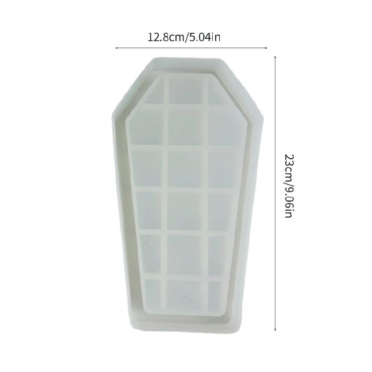 Silicone Mold with Lid Coffin Storage Box Crystal Epoxy Resin Mold Trinket Box