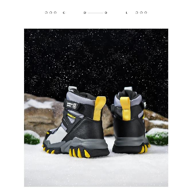 Winter Fashion High-top Sneakers for Children Warm Plush Snow Boots Child Waterproof Sneakers Boys Non-Slip Outdoor Boots 30-39
