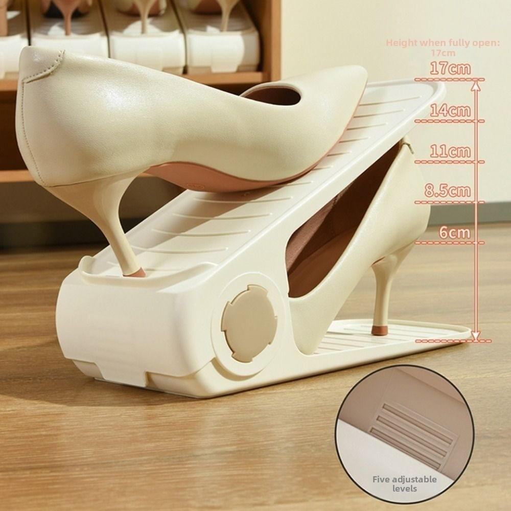 New Adjustable Height Shoe Stacker Double Layer Durable Space-Saving Shoe Rack Shoe Shelf for Closet Shoes Storage