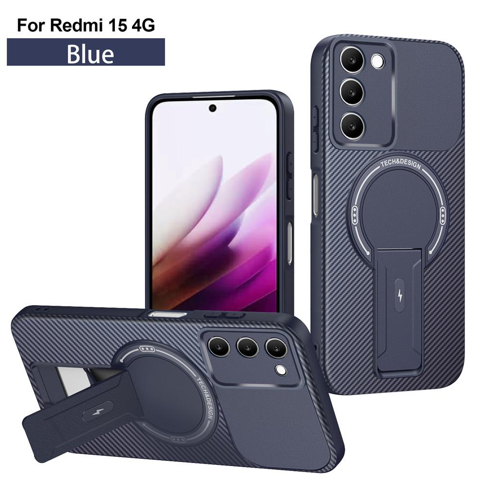 Hidden Magnetic Bracket Shockproof Phone Case For Xiaomi Redmi Note 14 Pro 5G 14 13 Pro Plus 15C 14C 13 13C A5 A3 Bumper Cover