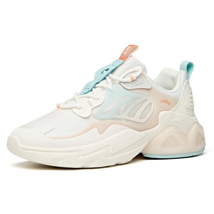New Anta Millennium 2.0 Cushioning Anti-Slip And Wear-Resistant Low-Top Chunky Sneakers White Pink Blue 122128896-5