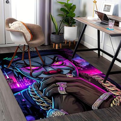1pc Trap Toonz Clown Office Chair Mat Anime Cartoon Design, Non Slip Carpet for Home Decor, Seasonal Gift, Suitable for Office