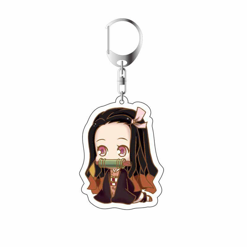Demon Slayer Anime Cartoon Character Acrylic Keychain Bag Pendant Accessories