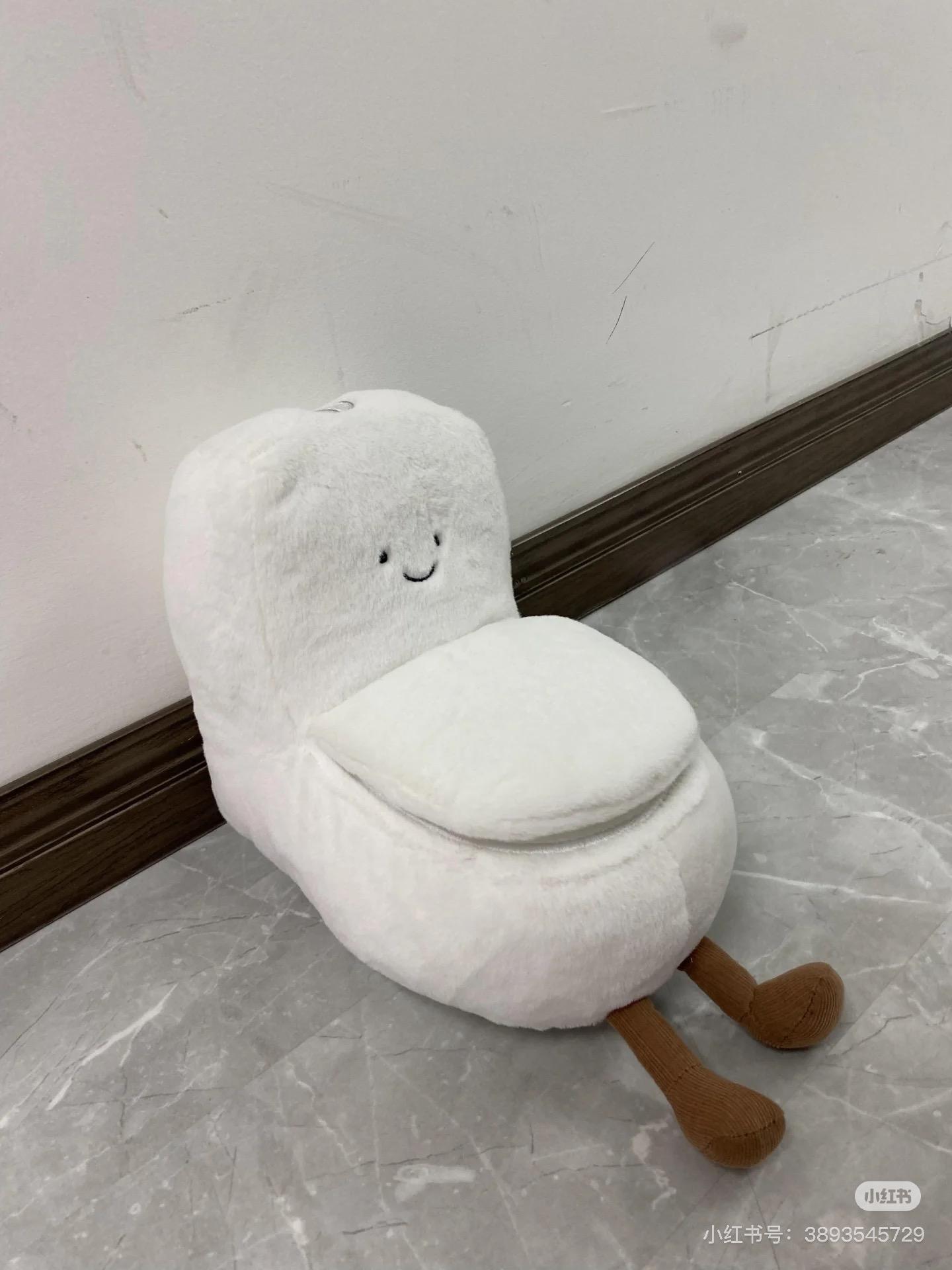 Anime Toiletartikelen Pluche Speelgoed Toiletpapier Gevulde Poppen Unisex Badkamer Serie Kawaii Kamer Decoratie Cadeaus Schattig Toilet Thema white