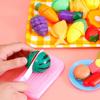 Kids Simulation Kitchen Toy Accessories Toddler Pretend Play Kitchen Toy with Cookware Steam Pot, Toy Cutlery, Cut Play Food