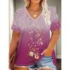 Casual Versatile Women's V-neck Loose Short Sleeves Fashionable Breathable T-Shirts Women’s