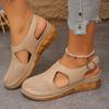 Atmungsaktive Sandalen mit dicker Sohle für Damen, Neuer Stil, Blockabsatz, Strandschuhe
