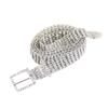 Elegant Full Rhinestone Belt for Women Square Buckle Corset Belt for Evening Party Dresses Wedding Bride Waist Ornament