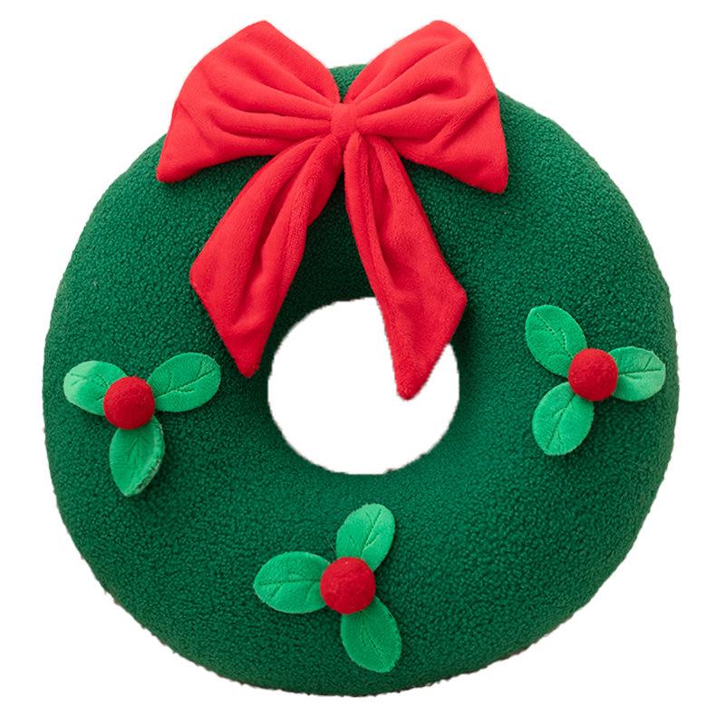 Grenzüberschreitende Weihnachts-Schneehaus-Girlande: Schneeflocken-Bonbon Plüschkissen - Festliche Dekoration & Geschenkkissen.