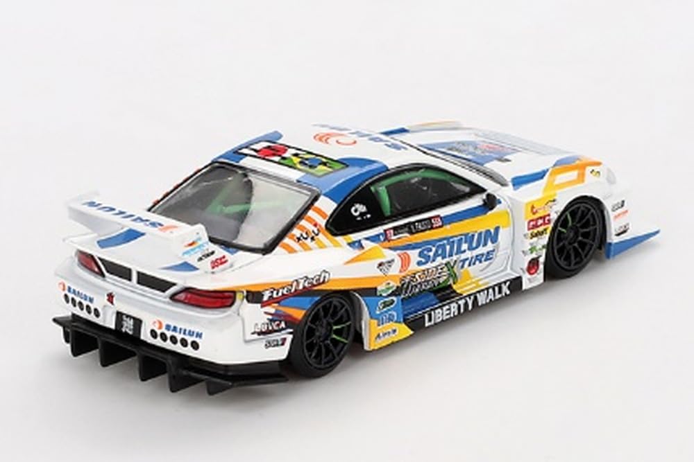 MINI GT Scale Nissan Silvia Silhouette 2023 Formula Drift Japan Finished Model 1/64 (S15) LB-Super #555 (Right-Hand Drive) MGT00895-R