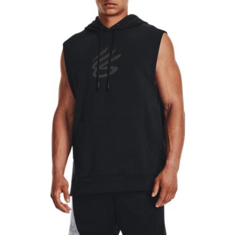 Under Armour Curry Fleece Sleeveless Hoodie 'Black' Men's 1374301-001